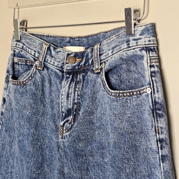 OU BDG A-Wide Acid Wash High Rise Rigid Denim Wide Leg 90’s Y2K Jeans 28 - Picture 4 of 10